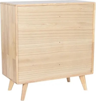 Comoda TV natur , din metal lemn de cauciuc si rattan „Rustic Charm”