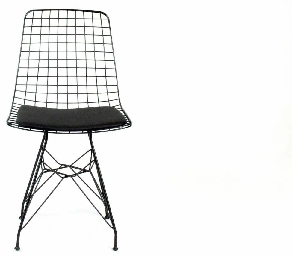 Scaun metal Frame, Negru, 53 x 80 x 51 cm