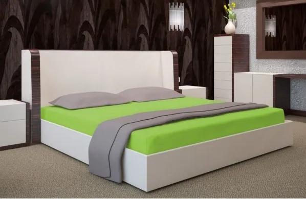 Cearsaf de pat din bumbac verde intens Lăţime: 160 cm | Lungime: 200 cm