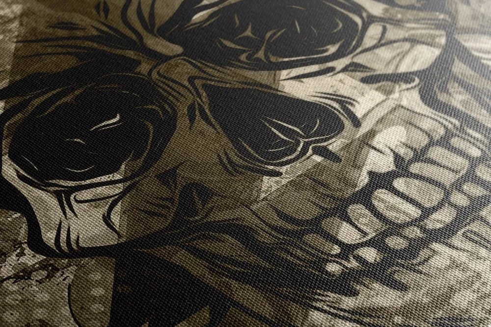 Tablou craniu în design sepia