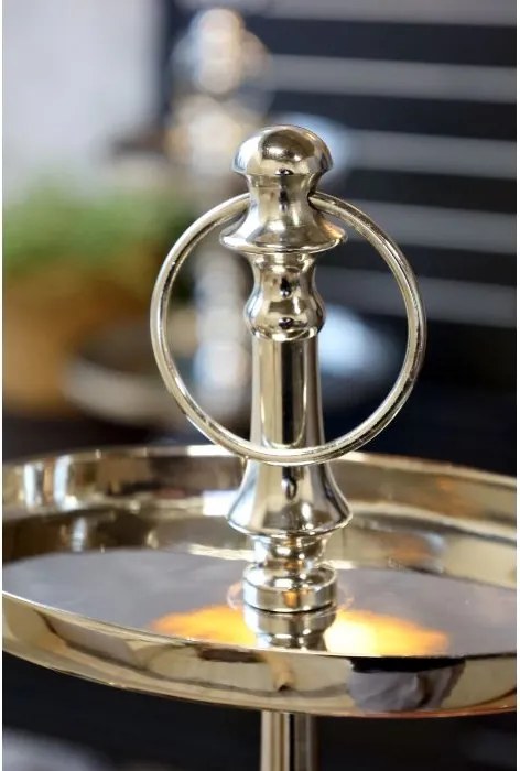 Etajeră din aluminiu cu 3 platouri ovale