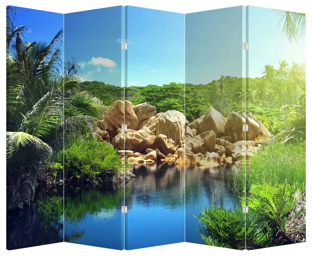 Paravan - Lac în jungla din Seychelles (210x170 cm)
