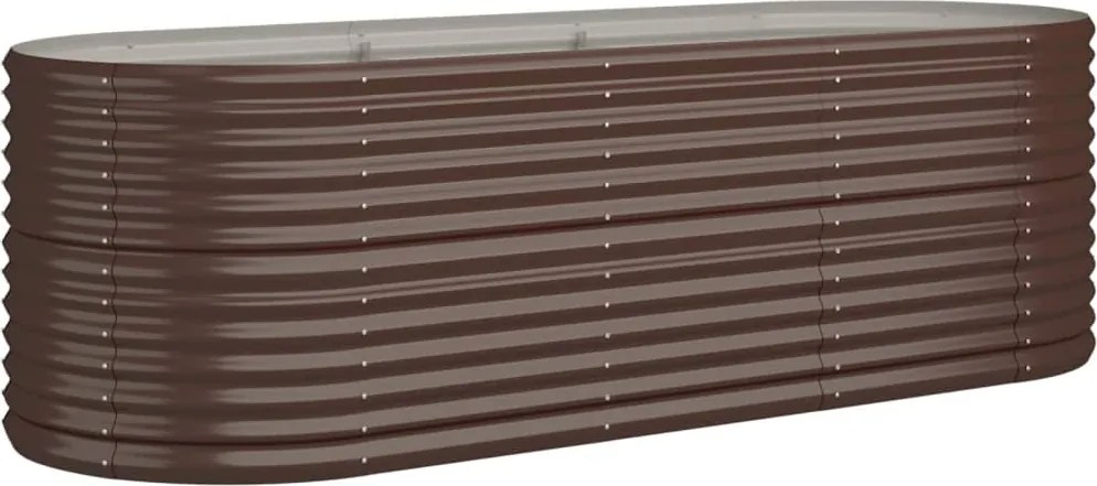 vidaXL Strat înălțat grădină 224x80x68 cm oțel galvanizat