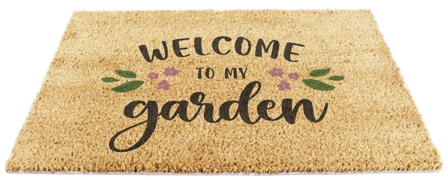 Covoraș de intrare din fibre de nucă de cocos 60x90 cm Welcome to My Garden – Artsy Doormats