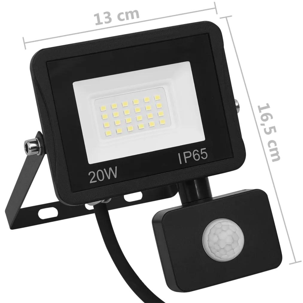 Proiector LED cu senzor, 20 W, alb rece 20 w, 1, Alb rece, Alb rece