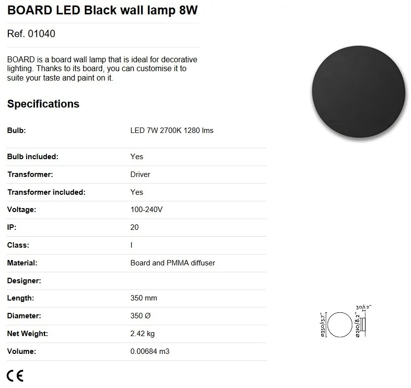 Aplica LED decorativa cu lumina ambientala design modern 35cm BOARD