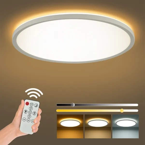 Brilagi - Lampă LED dimabilă ULTRA SLIM, 24W/230V, Ø 42 cm, albă + telecomandă