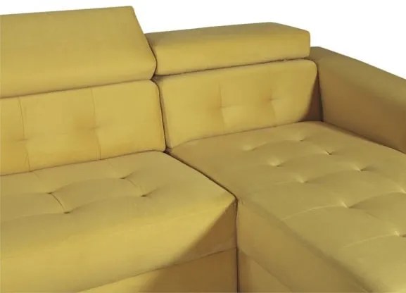 Coltar extensibil Karma Dreapta, 5 Locuri, Galben, 291 x 177 x 86 Cm