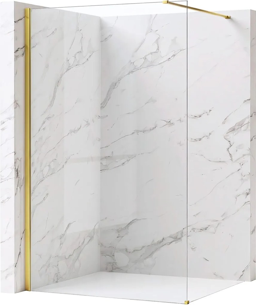 Paravan de dus Rea Flexi Transparent / Gold 70