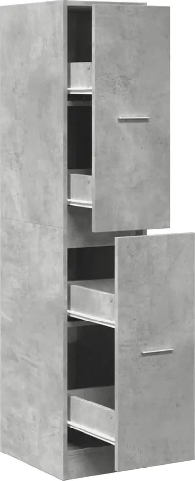 vidaXL Dulap de farmacie, gri beton, 30x41x144,5 cm, lemn prelucrat