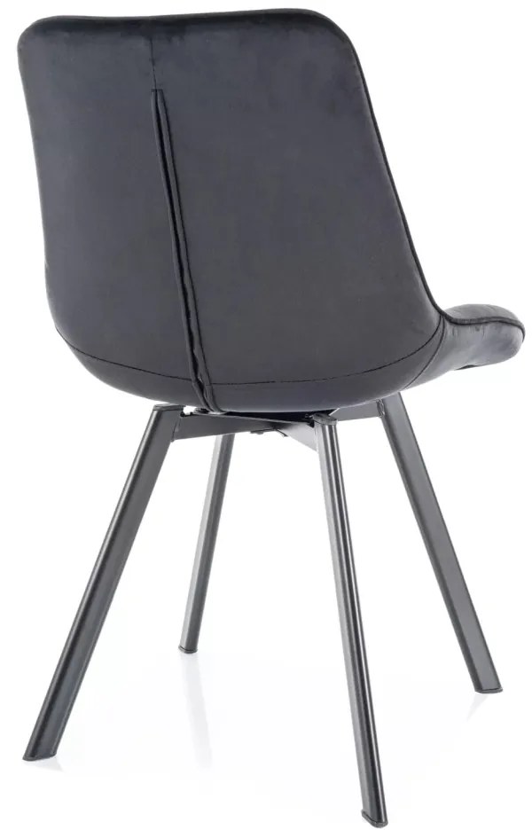Scaun rotativ Monti velvet negru/negru Blu19