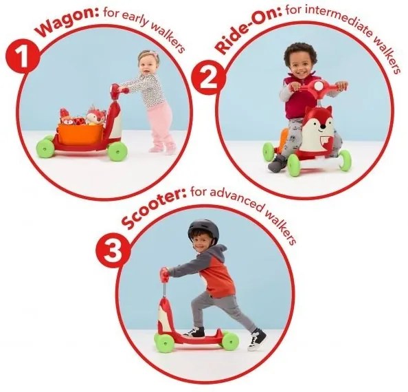 Bicicletă fără pedale 3 în 1 ZOO vulpe Skip Hop