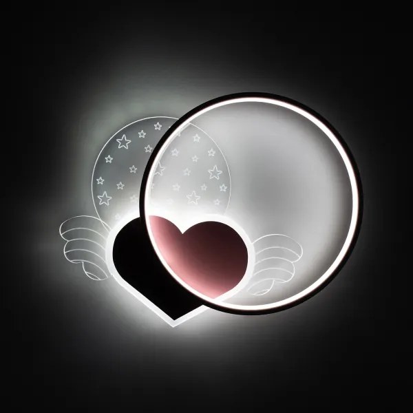 Brilagi - Plafonieră LED pentru copii LOVE, 48W, 230V, 3000/4500/6000K, roz