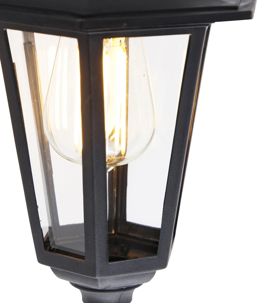 Lampă de perete inteligentă de exterior neagră IP44 incl. WiFi ST64 - New Haven