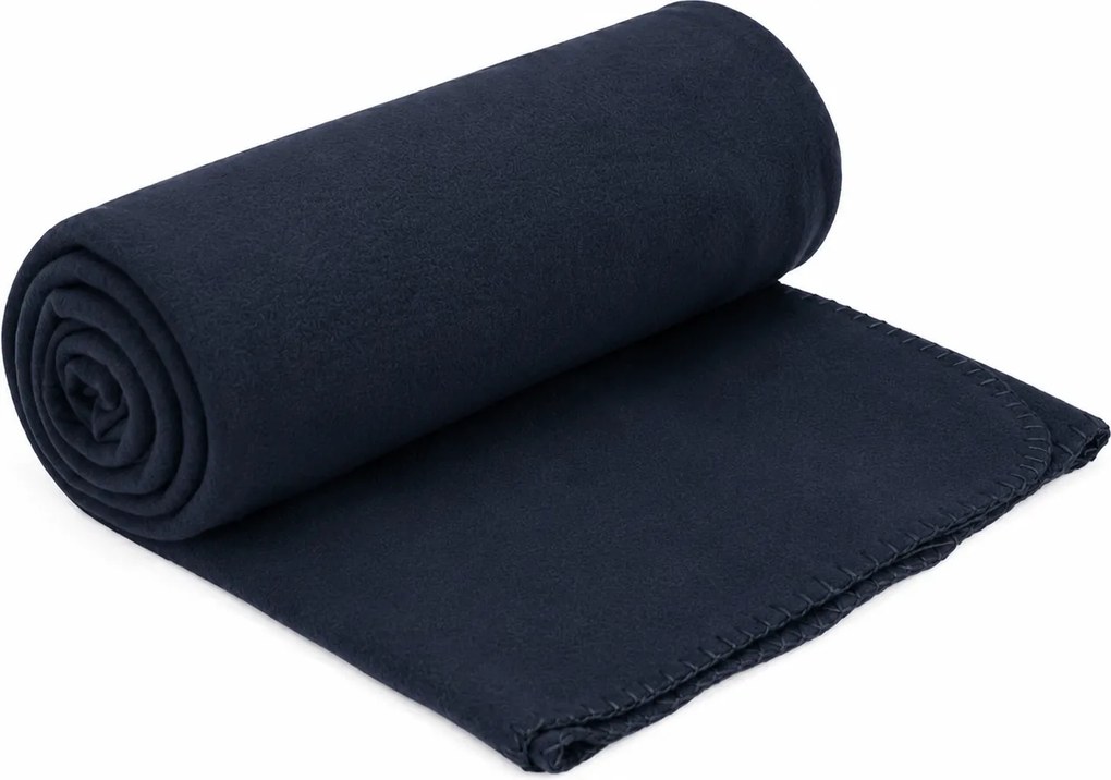 Patura din fleece FLEORA, albastru marin Dimensiune: 200 x 220 cm