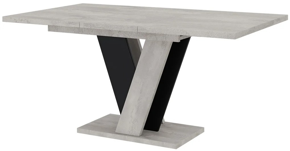 Masă de sufragerie Venag (gri deschis + Negru) (pentru 4 până la 6 persoane). 1055269