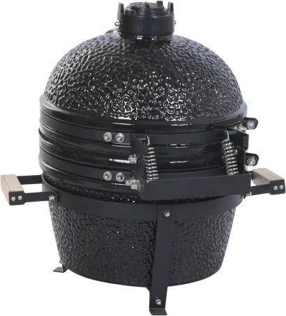 Grătar kamado din ceramică și metal, 51 x 53 x 64 cm, negru, „Barbecue Ceramic"