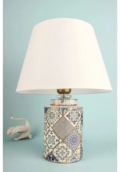 Lampă de masă RAMZES 1xE27/40W/230V alb/gri