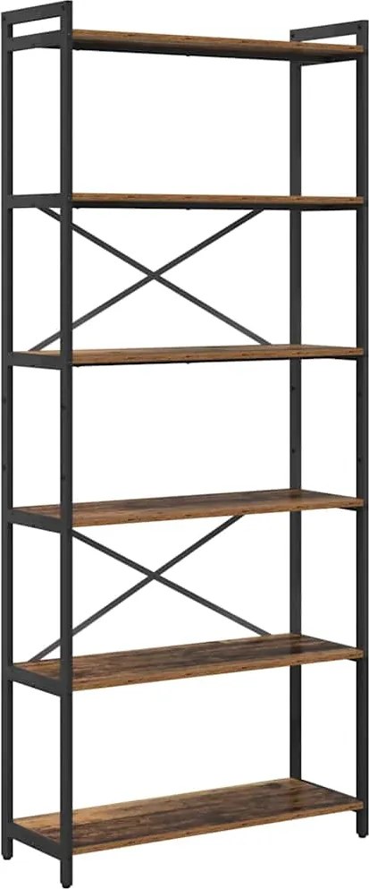 vidaXL Raft pentru cărți Lemn vechi 40 x 30 x 85 cm Lemn compozit