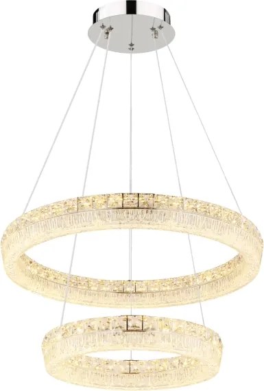 Globo 67387-60 - Lustru suspendat LED reglabil pe cablu LAUREL LED/60W/230V transparent + telecomandă