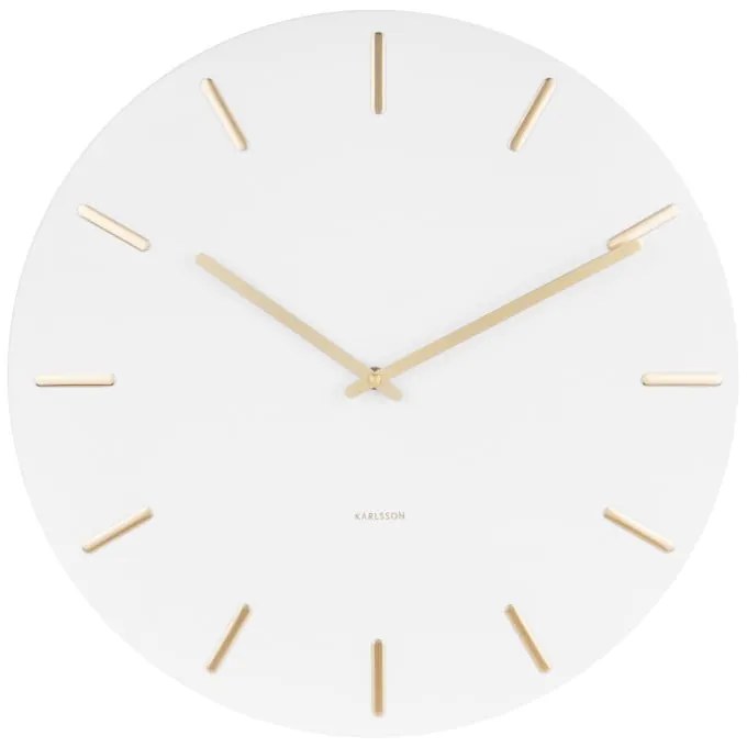 Ceas de perete Karlsson Charm, alb