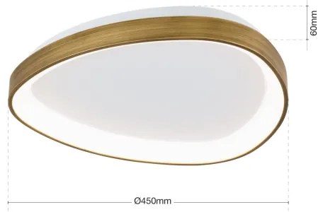Plafonieră LED Orion DL 7-696/45 CHARLIE LED/35W/230V d. 45 cm auriu