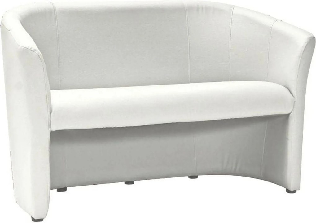 Canapea TM-2, alb, piele ecologica, 126x60x76 cm