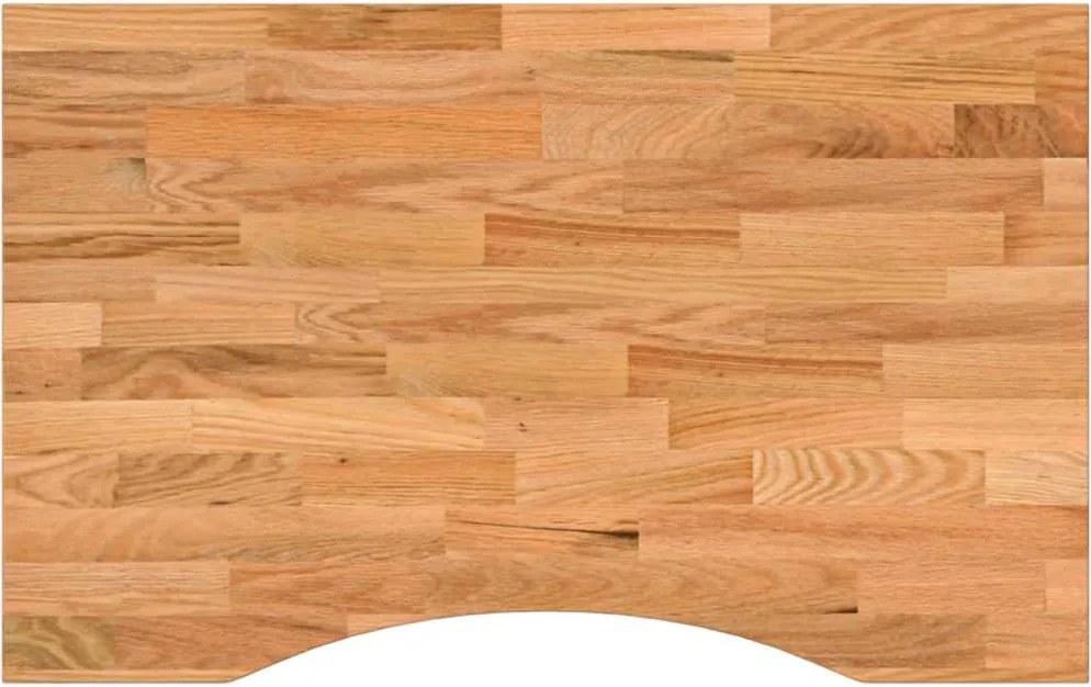 vidaXL Blat de birou maro deschis lemn masiv de stejar dreptunghiular