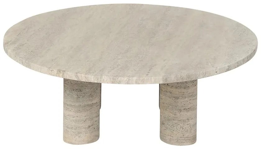 Măsuță de cafea bej rotundă din piatră ø 75 cm Volos – Blomus