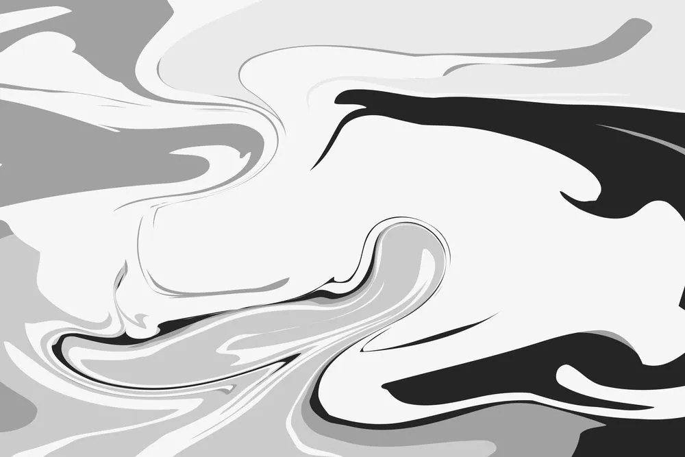 Tablou model abstract de materiale în design alb-negru