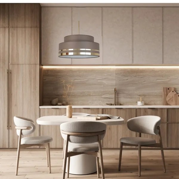 Lustră pe cablu TAMI 1xE27/60W/230V maro/auriu