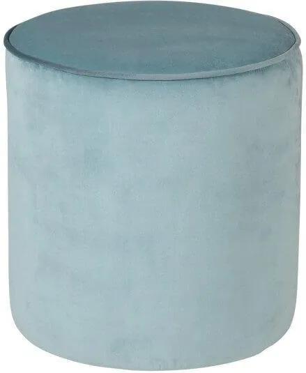 Pouf din Catifea Albastru KLINT - Catifea Albastru Lungime(38 cm) x latime ( 38 cm) x Inaltime( 40 cm)