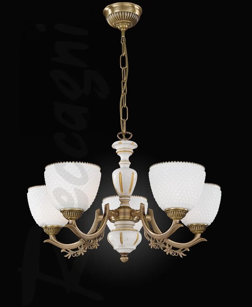 Candelabru din alama cu 5 brate design italian 8656