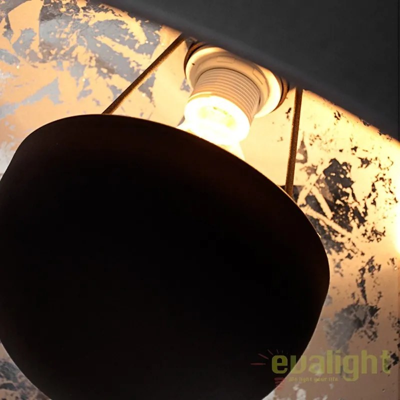 Lustra moderna, Pendul negru/ argintiu diametru 35cm, Studio A-36595 VC
