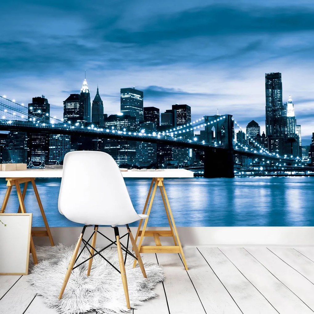 Fototapet - New York Brooklyn Bridge City (254x184 cm)