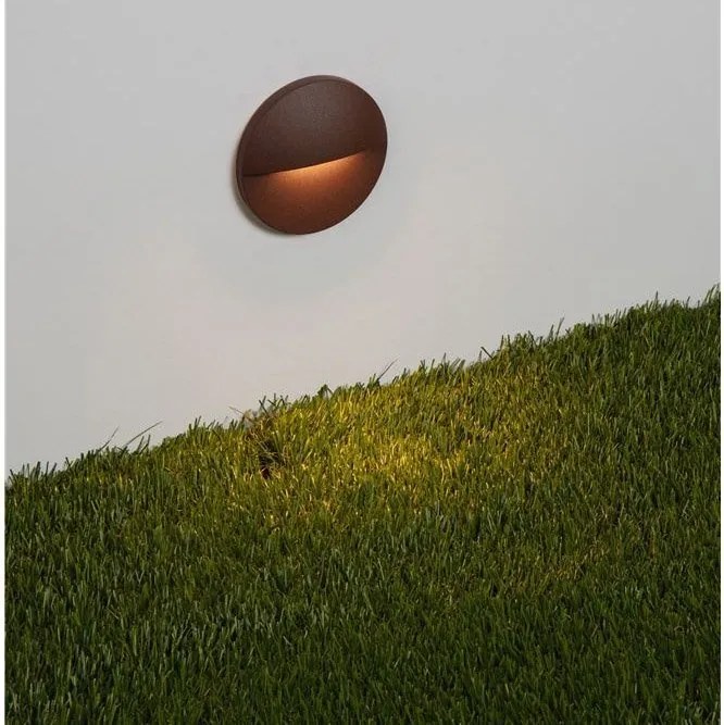 Spot aplicat perete exterior LED 3000K IP65 Toc corten