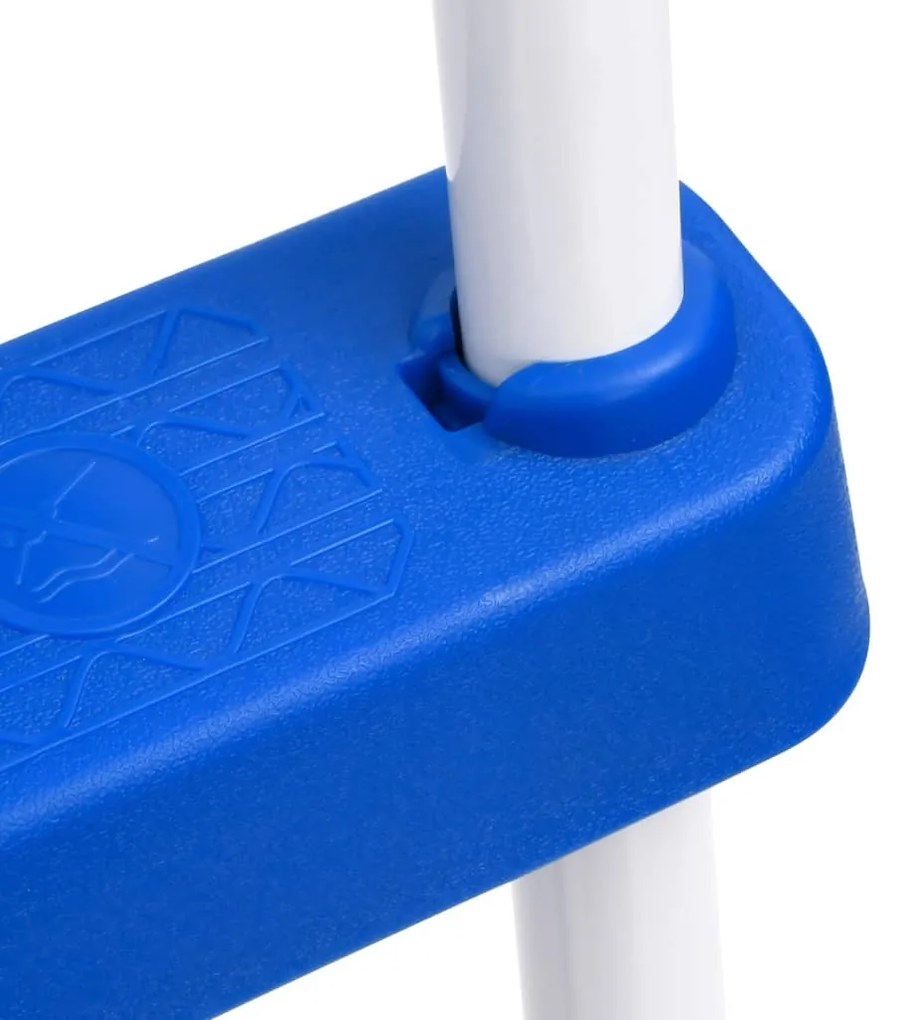 Scara de piscina, albastru si alb, 84 cm, otel