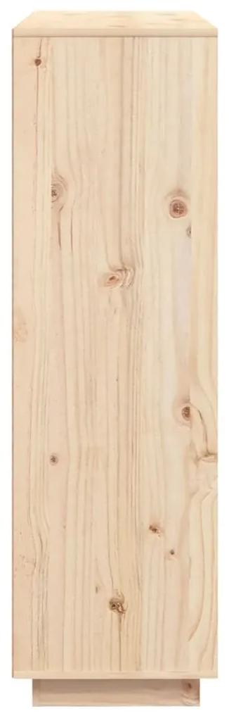 Dulap inalt, 110,5x35x117 cm, lemn masiv de pin 1, Maro