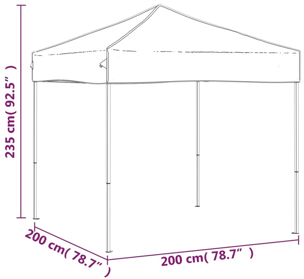 Cort pliabil pentru petrecere, antracit, 2x2 m Antracit, 2 x 2 m