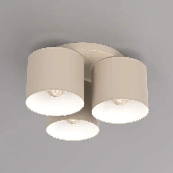 Lampă de tavan ARDEN 3xE27/15W/230V Ø 30 cm bej