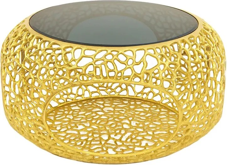 Masuta de cafea design modern Spin 75cm auriu