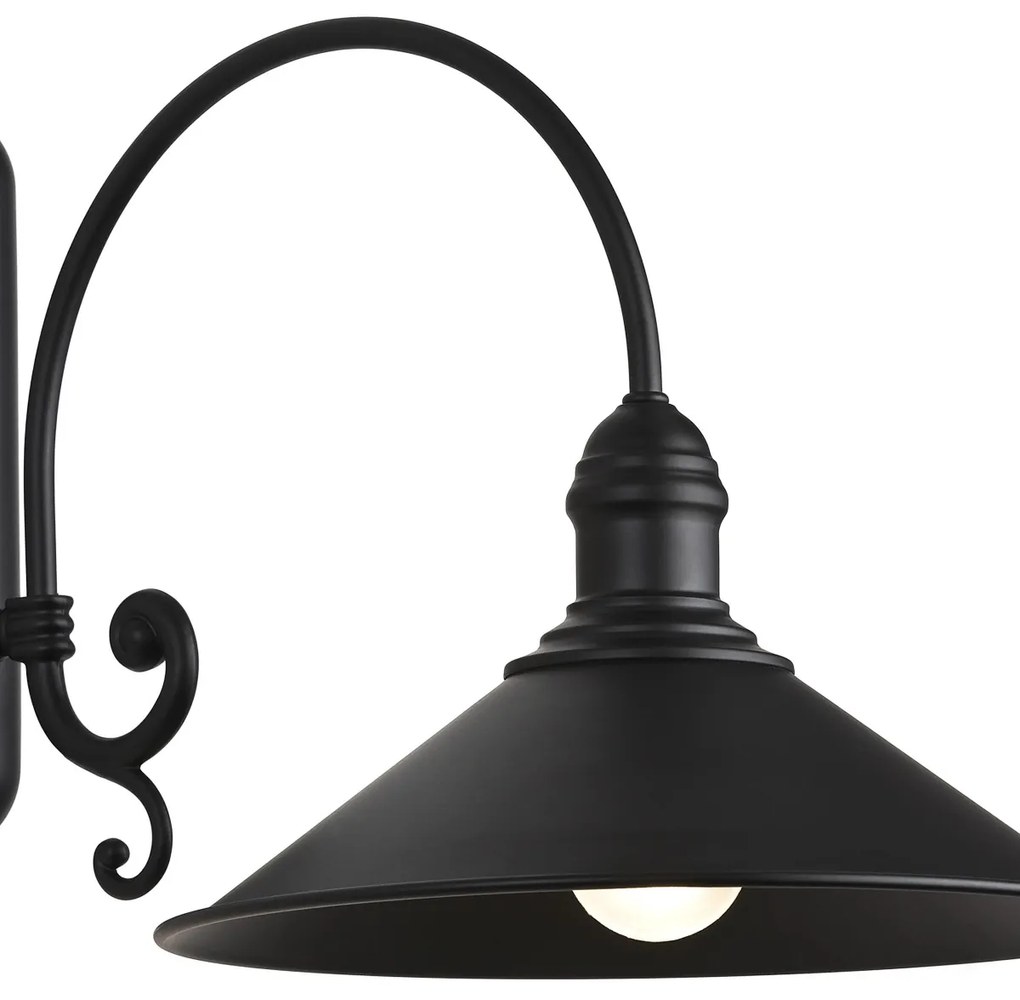 Aplica de perete metalica stil industial ERBA neagra