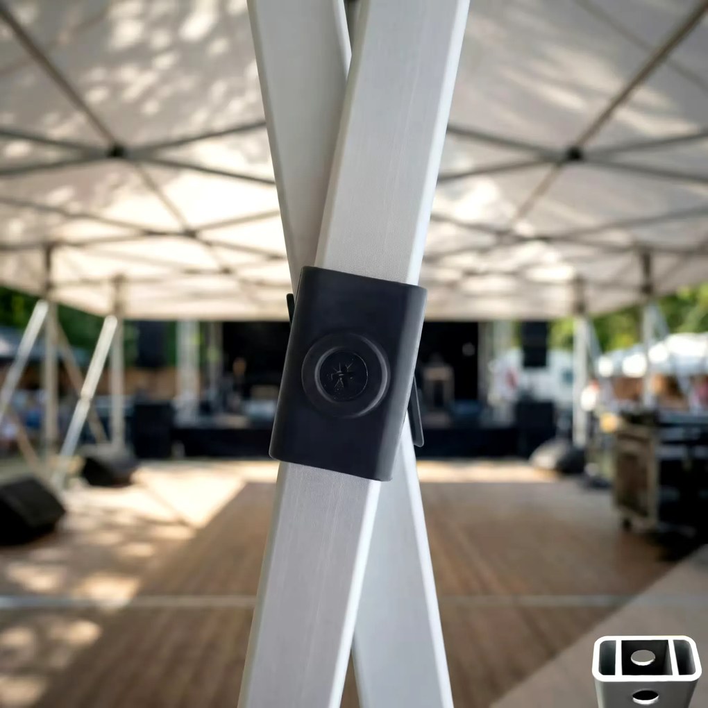 Cort tip foarfecă 3x6 m ALU fără pereți - Cadru din aluminiu, Impermeabil - fără pereți - Bej