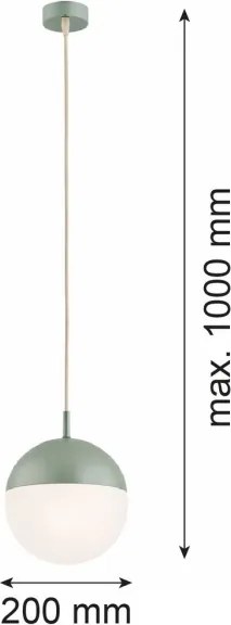 Argon 8999 - Lampă suspendată de exterior pe cablu LIV, 1xE27/15W/230V, IP44, verde