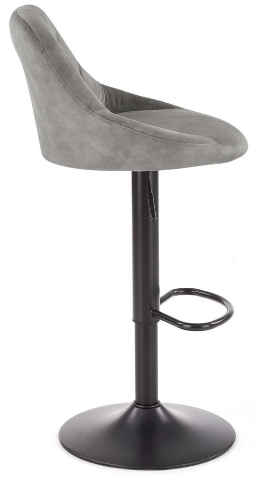 Scaun de bar Archer, gri/negru