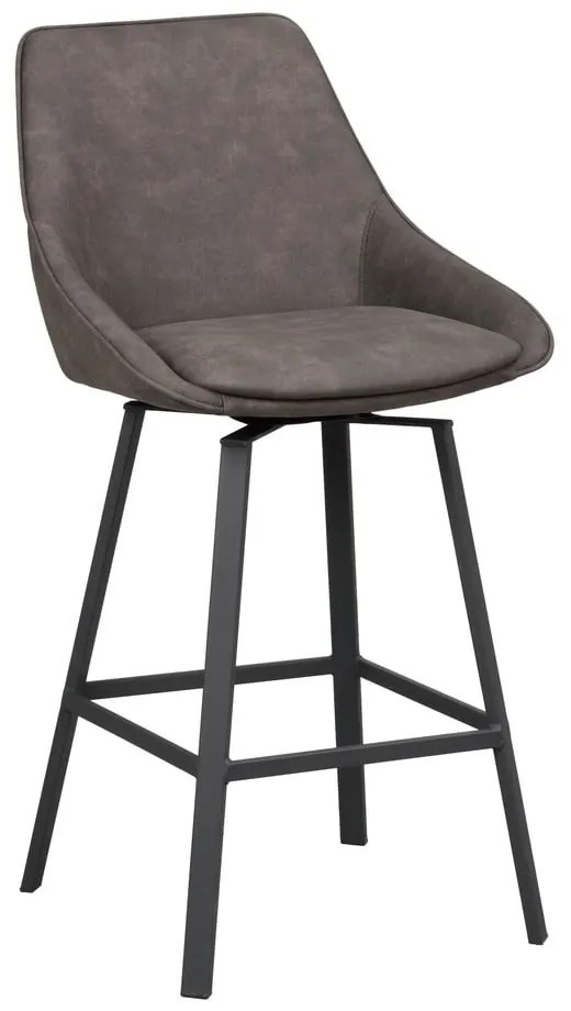 Scaune de bar gri 2 buc. (înălțime șezut 65 cm) Alison – Rowico