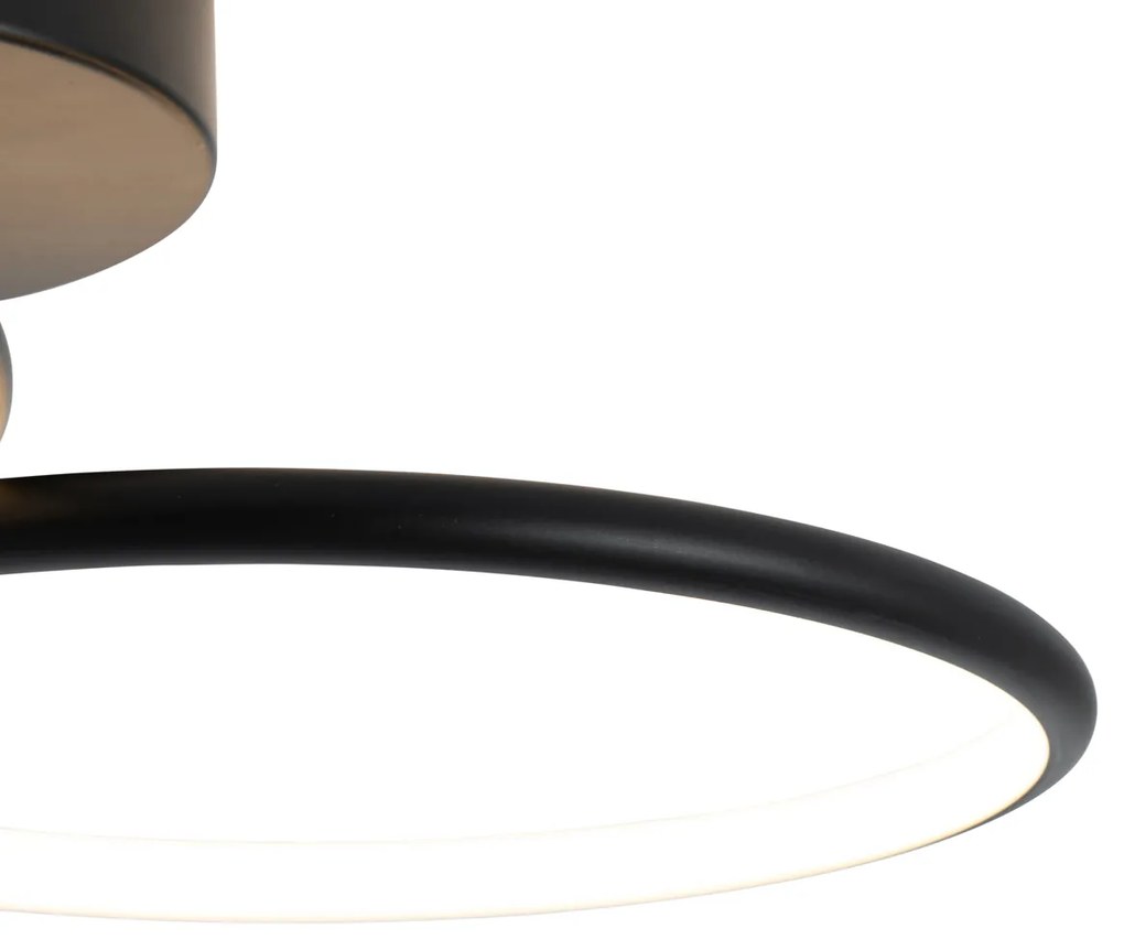 Plafoniera neagră incluzând LED cu dimmer în 3 trepte cu 2 lumini - Joaniqa