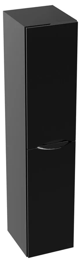 Dulap inalt suspendat Rune Asger 2 usi 30 cm negru lucios
