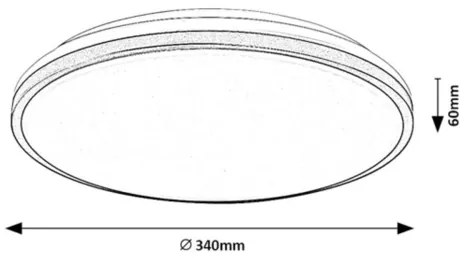 Rabalux 75058 - Plafonieră LED pentru baie SLAVA, 18 W, 230 V, IP44, Ø 34 cm
