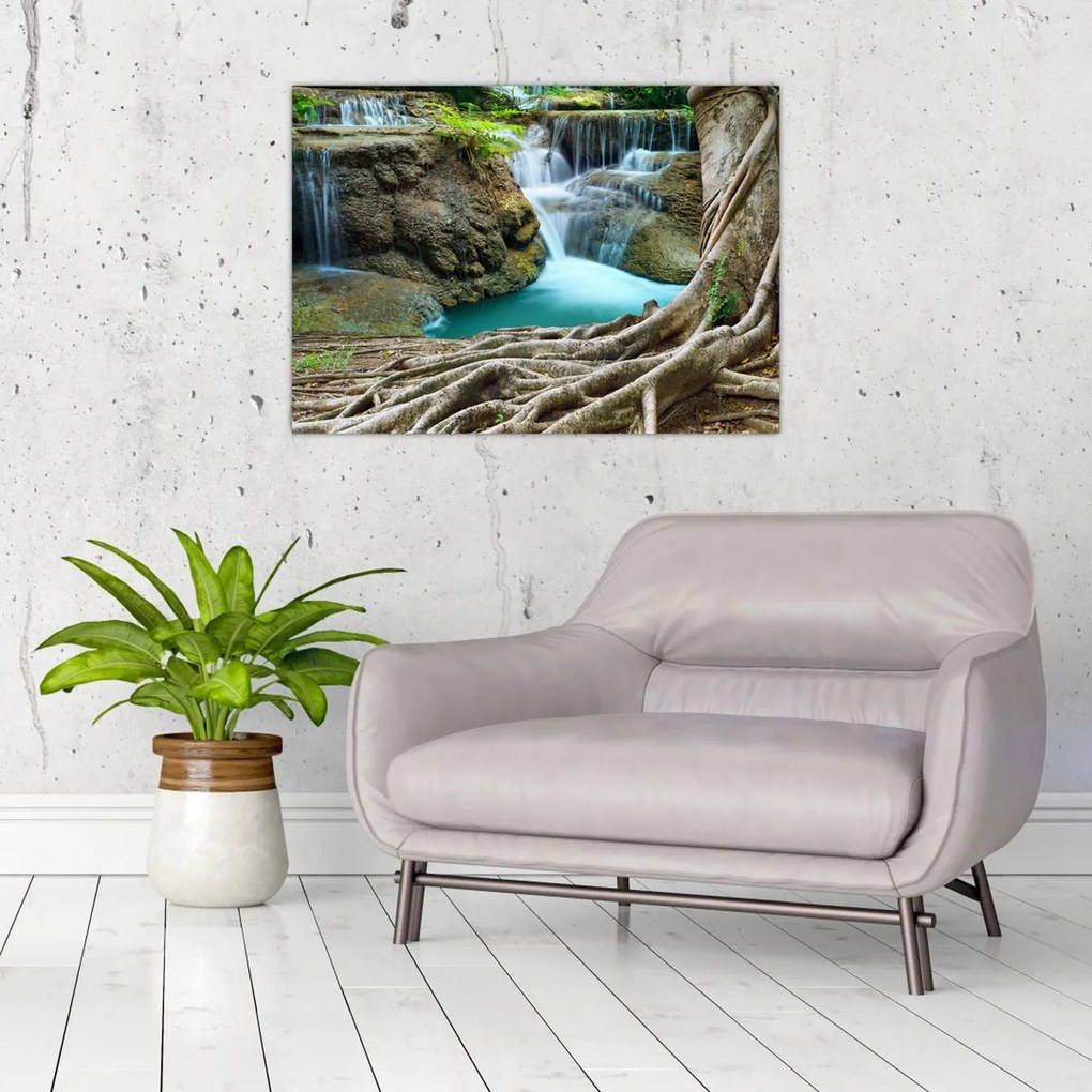 Tablou - Râu cu cascade (70x50 cm)